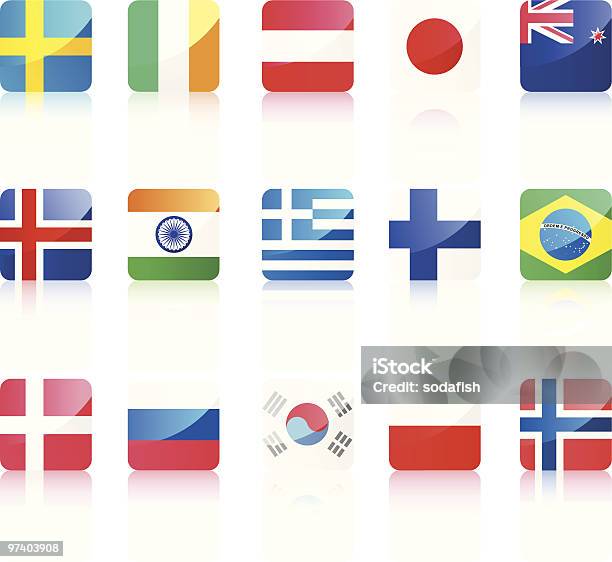 Ilustración de Mundo Flags y más Vectores Libres de Derechos de Abundancia - Abundancia, Bandera, Bandera Griega