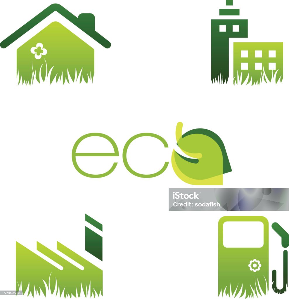 eco conceitos - Vetor de Apartamento royalty-free