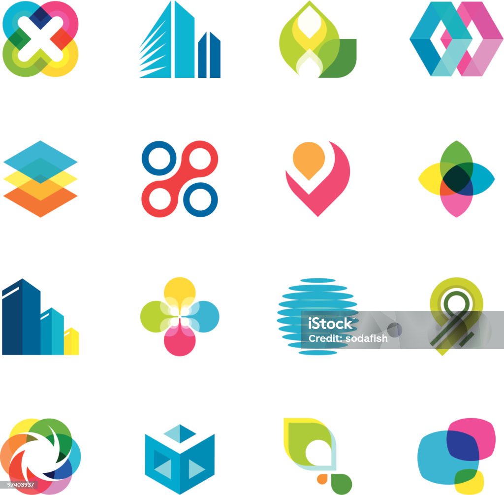 Visual Elements Symbol Color Color Elements Set 02 Stock Illustration - Download Image Now - Icon ...