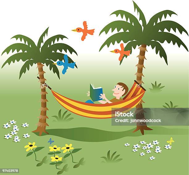 Relaxing Stock Illustration - Download Image Now - Hammock, Adult, Adults Only