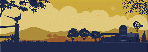 Farm  farm silhouettes stock illustrations