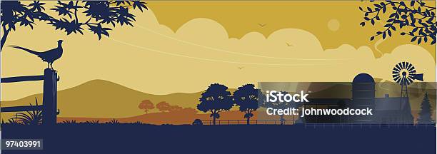 Farm Stock Illustration - Download Image Now - Farm, In Silhouette, Vector