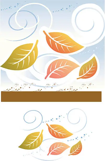 Vector illustration of Autumn winds