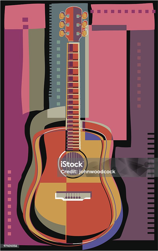 Vertical guitare - clipart vectoriel de Guitare libre de droits