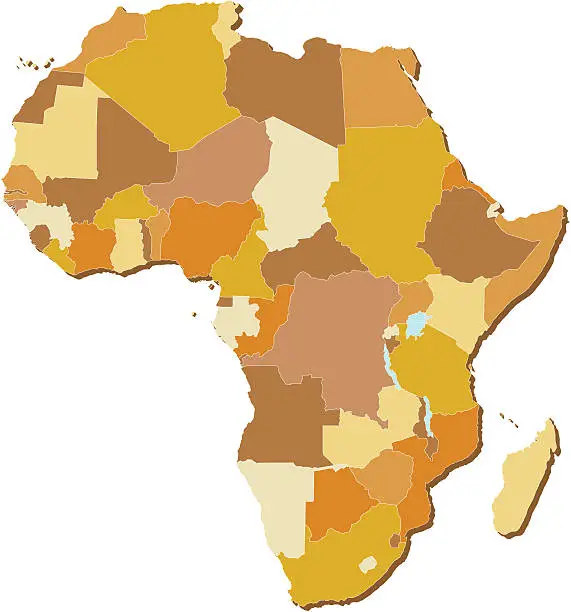 Vector illustration of Africa map