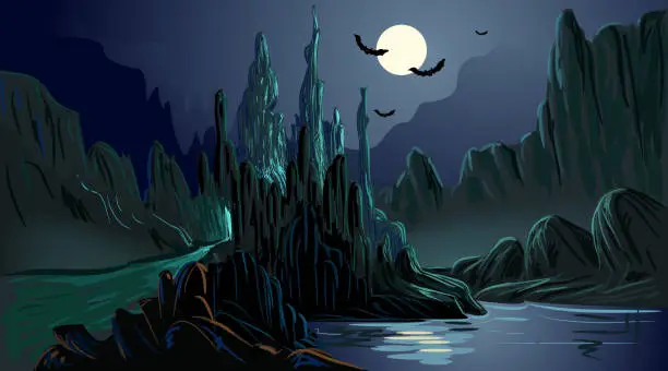 Vector illustration of Beautiful Spooky Background