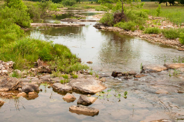istock Rocky river flowing through a meadow 974052926