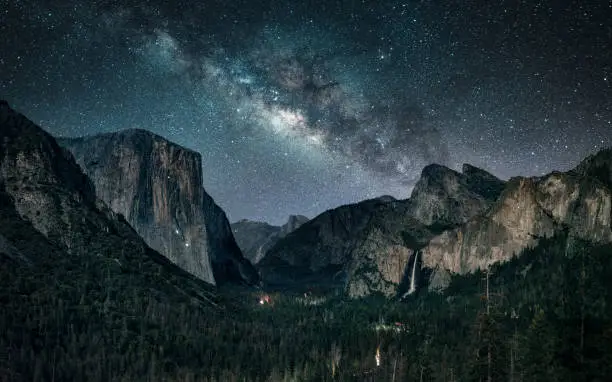 Milky way rising at Yosemite National Park