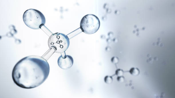 istock 3d illustration of molecule model. Science or medical background with molecules and atoms. 974090802
