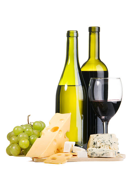 istock Red wine and cheese table top photography 97410571