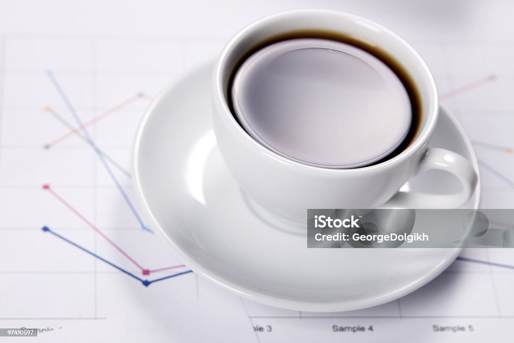 컵 커피 걸쳐 강력한 비즈니스 다이어그램 - 로열티 프리 0명 스톡 사진