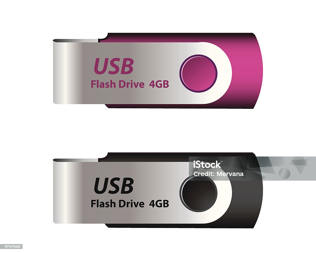 Flash Drive Vector Stock Illustration - Download Image Now - Backup ...