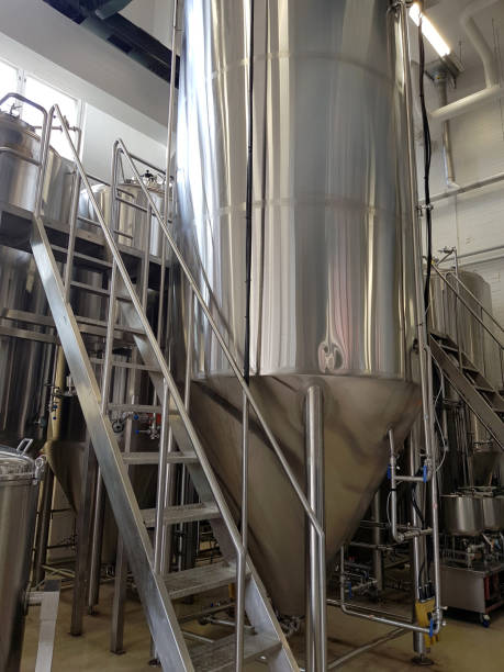istock Equipment of a modern brewery 974125284