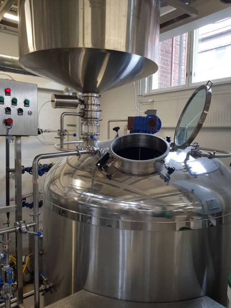istock Equipment of a modern brewery 974125294