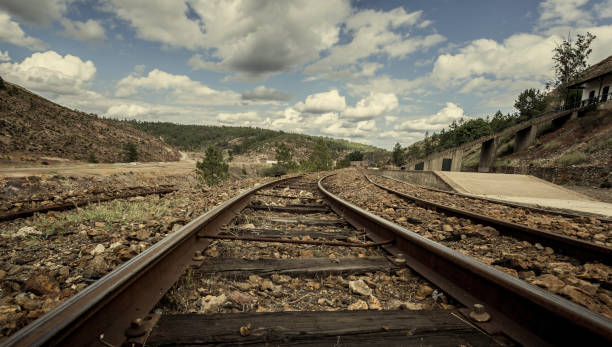 istock Old tracks of the mining train between mountains in Zarandas station 974131960