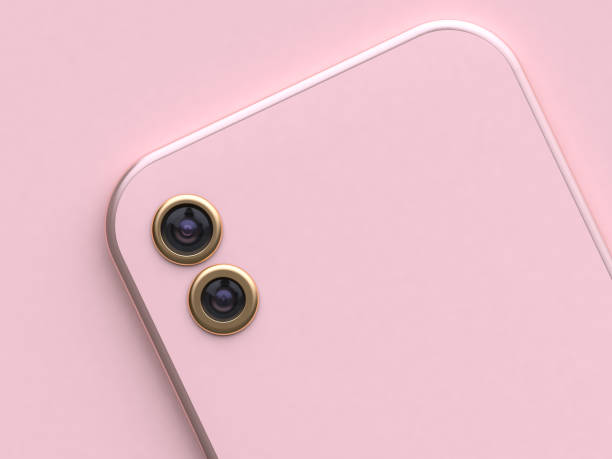 istock dual gold camera pink smart phone 3d rendering 974146450