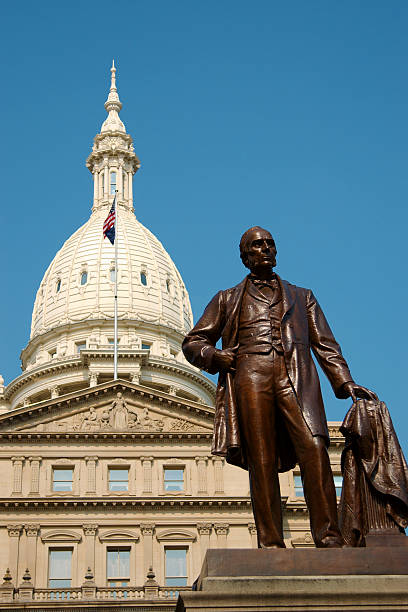 istock Michigan State Capitol Building With Statue 97415198