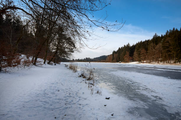 istock Icy snowy moor lake 974164606