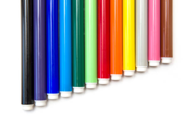istock Set of markers on a white background 974164636