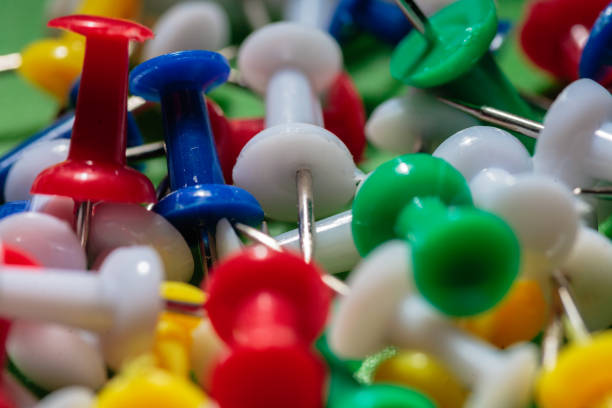 istock Macro of pushpins shallow DOF 974179386