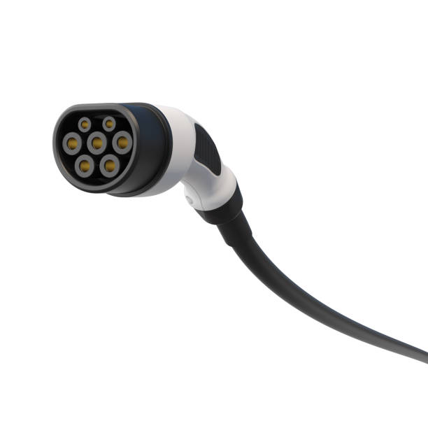 istock Electric Car charging plug Type 2 Mennekes Europe white background 974186504