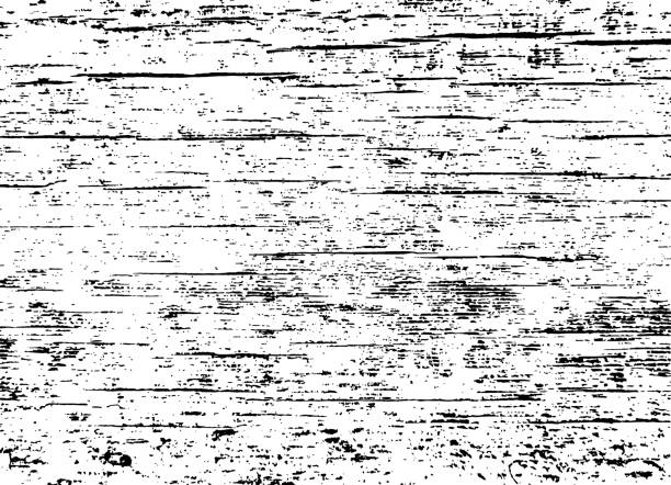 Old wooden texture Old wood black and white texture. Vector image wooden texture stock illustrations