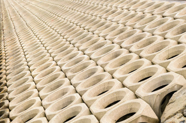 Pre-cast concrete revetment sea defences