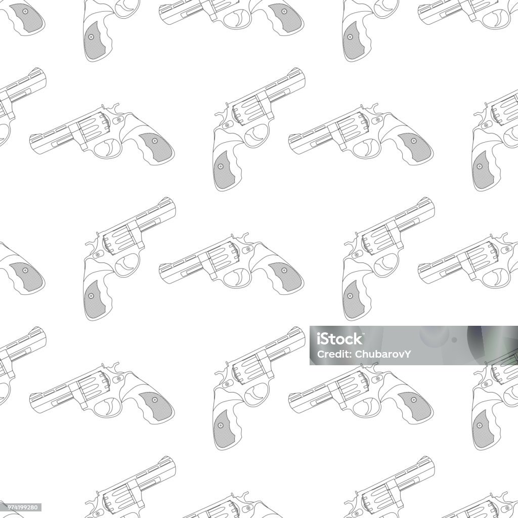 Revolver Patterning Revolvers As Seamless Pattern Stock Illustration - Download Image Now ...