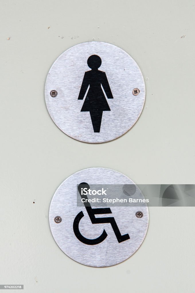 Signs For A Ladies And Disabled Toilet On A Door Stock Photo - Download  Image Now - Accessibility, Accessibility Sign, Accessibility for Persons  with Disabilities - iStock