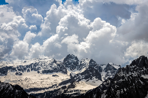 View of Mount Marmolada, European Alps, Dolomites, Italy, Europe