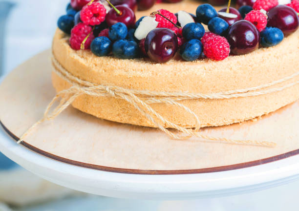 istock Macro photo of Cheesecake with summer berries 974238554