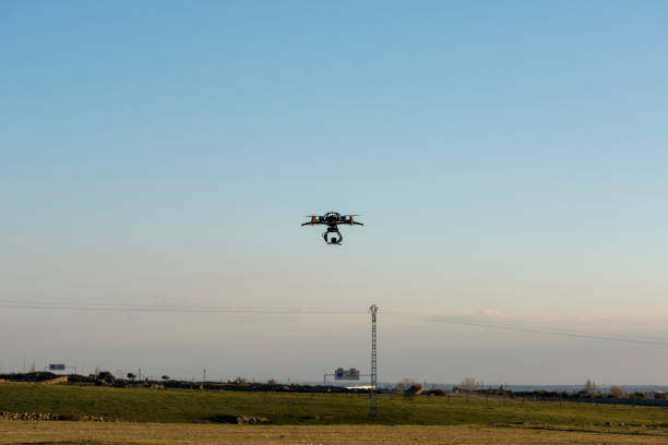 istock Heavy drone with cinema camera flying 974238964