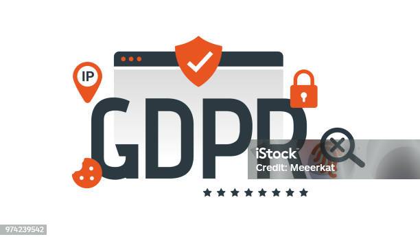 Gdpr Rgpd Dsgvo Concept Illustration General Data Protection Regulation The Protection Of Personal Data Isolated On White Background Stock Illustration - Download Image Now