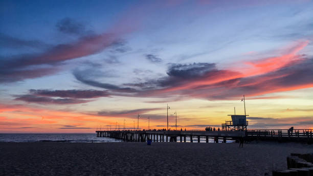 istock Wispy Skies Over Venice Beach, Venice, CA 974243782