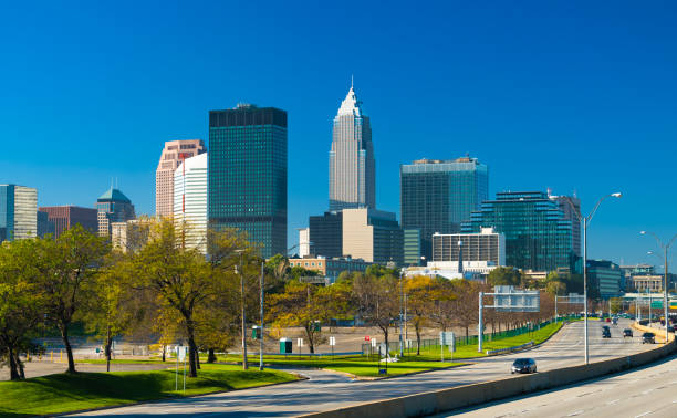 istock Cleveland Skyline and Highway, Morning View 974257312
