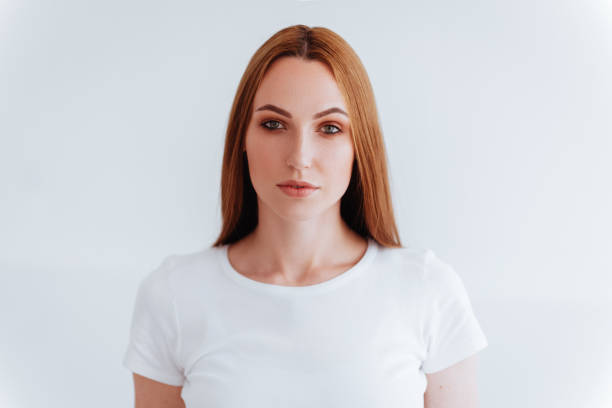 istock Beautiful girl on white background 974266348