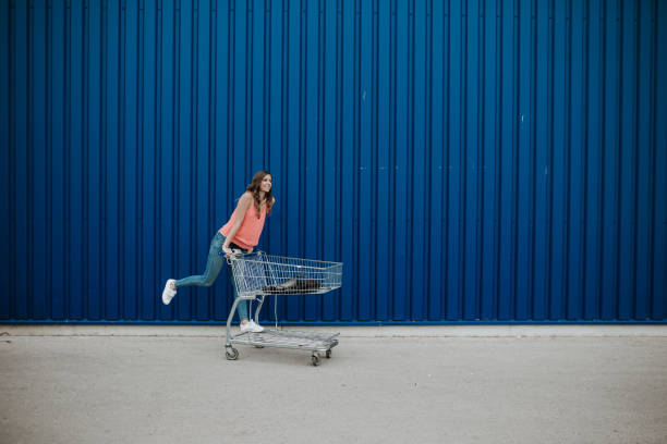 Modern woman in shopping