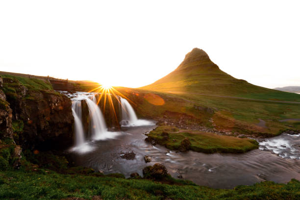 istock Colorful sunrise on Kirkjufellsfoss waterfall 974270220