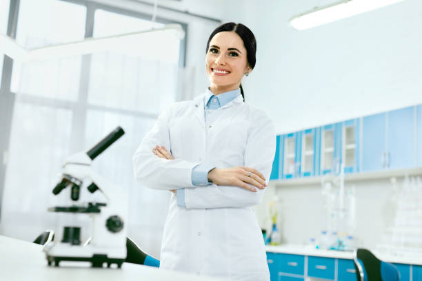 istock Scientist In Laboratory. Female Doctor At Work 974278992