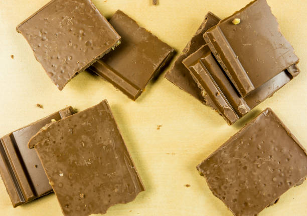 istock Cubes of chocolate. 974279412