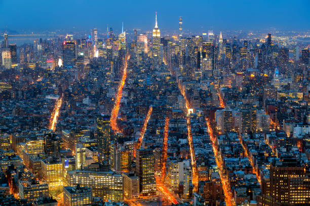 istock New York, Manhattan at Night, Aerial View 974282960