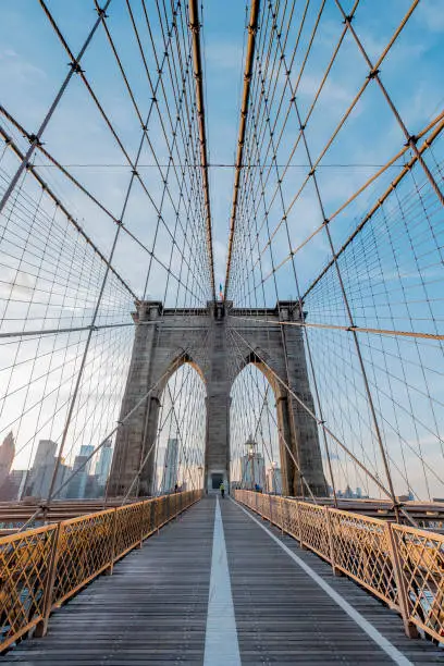 Brooklyn Bridge, New York, Summer 2017, early morning