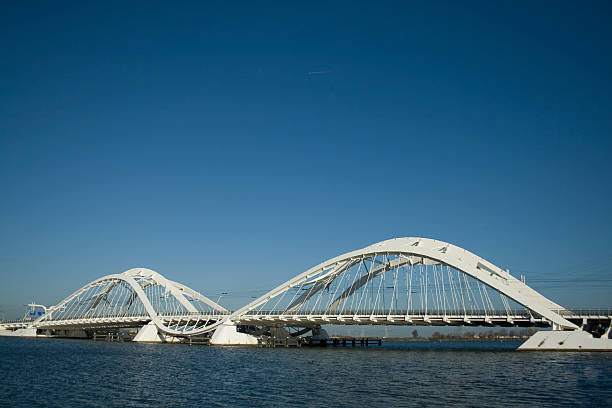 Modern bridge stock photo