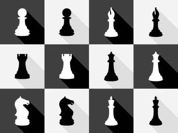 Vector illustration of Chess Icon Set