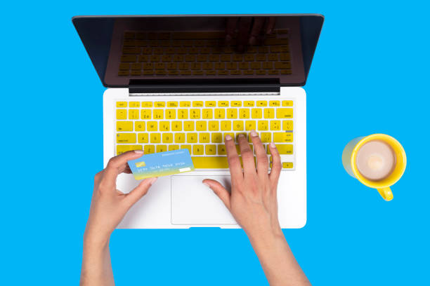 Colorful online shopping concept