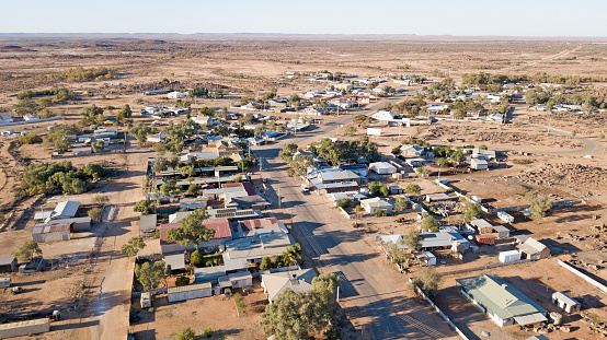 aerial view of the town of  Tibooburra NSW,Australia.