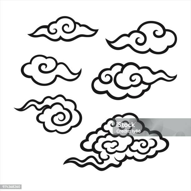Element Awan Vector Elemen Desain Awan Ilustrasi Stok - Unduh Gambar Sekarang - Awan ...