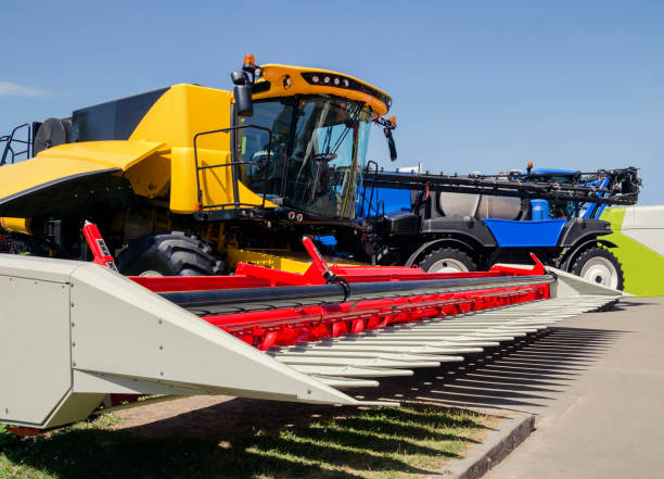 istock combine harvester for agriculture 974371382