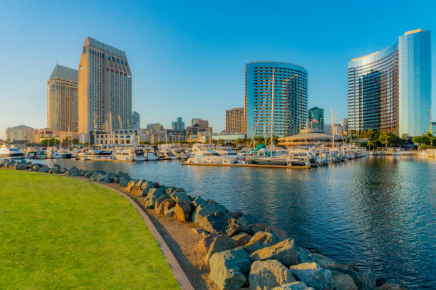 istock San Diego Harbor with skyline and docked boats(P) 974460100