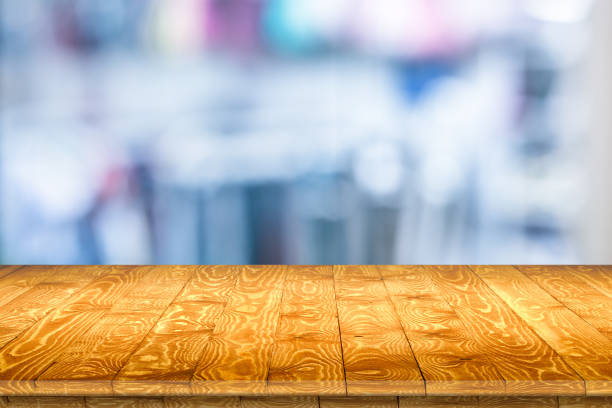 istock Empty wooden table perspective for product 974490554